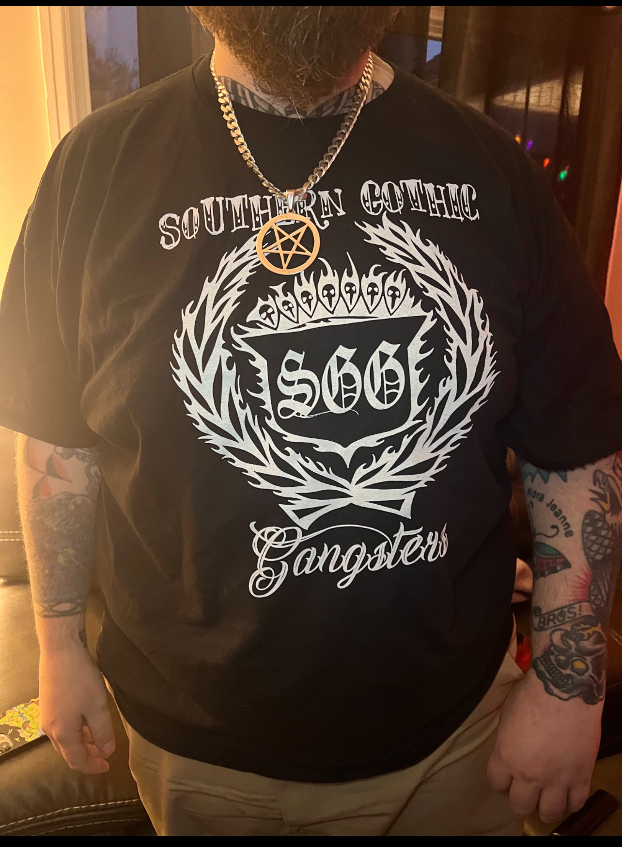 Southern Gothic Gangsters SGG Logo Unisex Mens Tee
