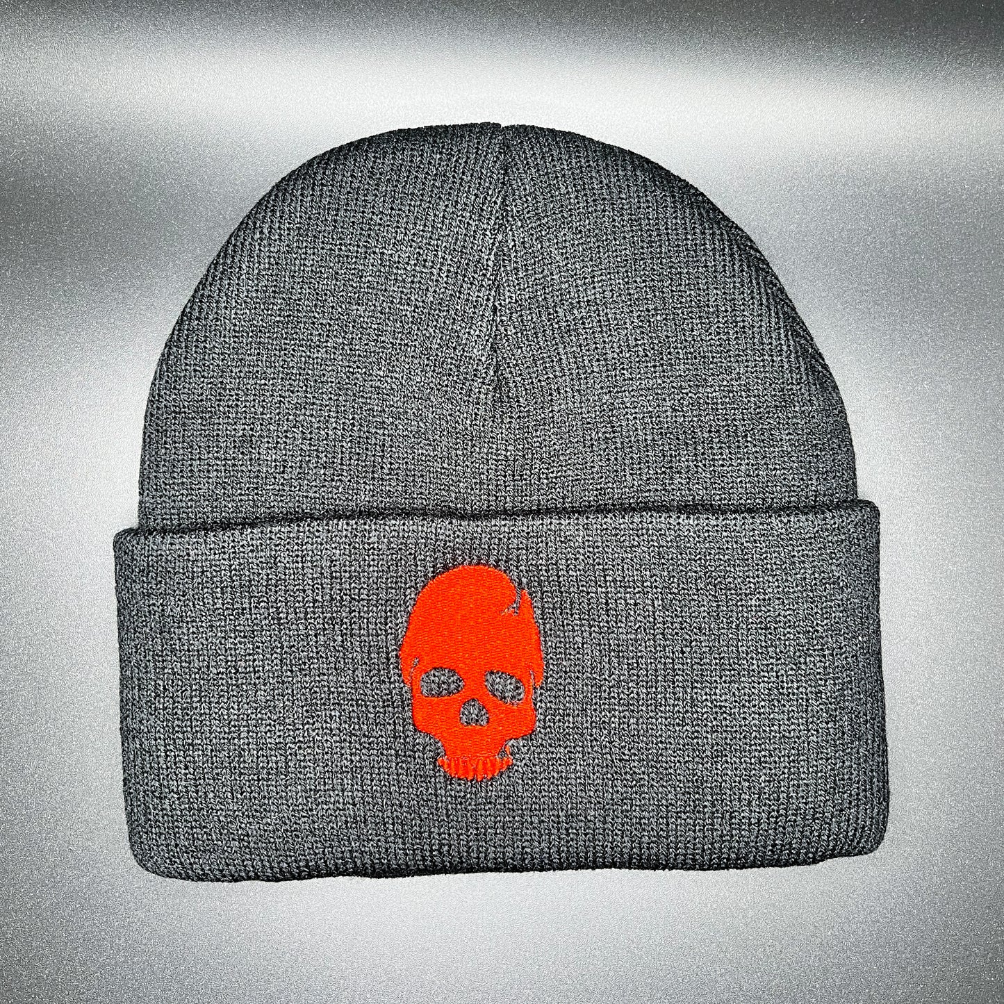 Red skull beanie