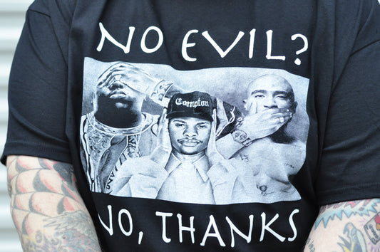 Southern Gothic Gangsters Original Design 'No Evil? No Thanks' Mens Tee