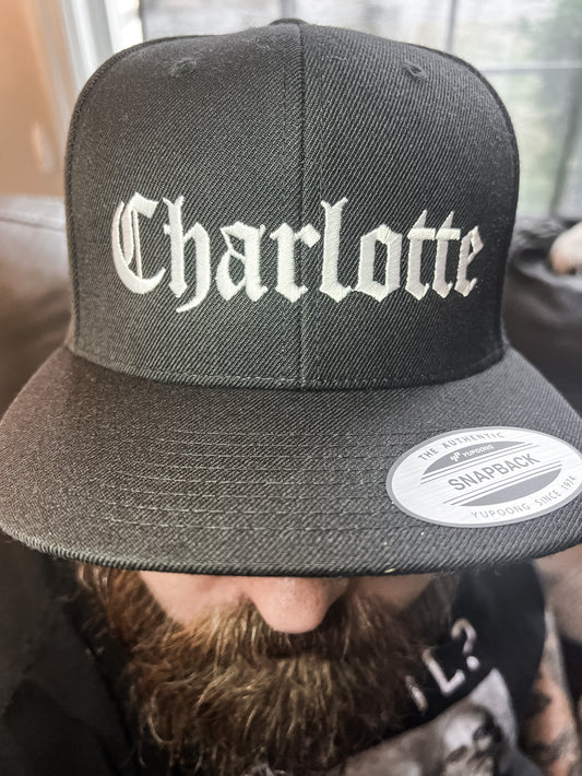 Southern Gothic Gangsters Compton-Style Charlotte Embroidered Snap Back Hat